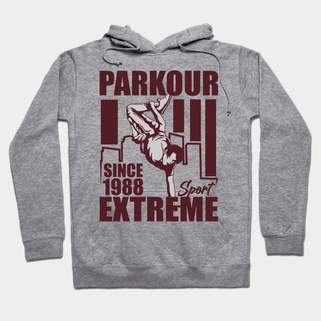 PARKOUR 1988 Hoodie by beanbeardy